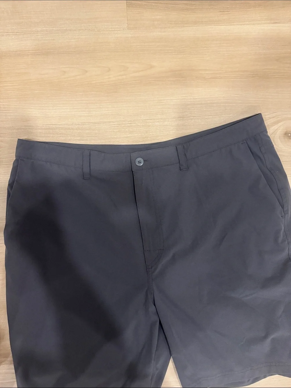 Saxx Men's sz38 Grey Go To Town 2 in 1 with ballpark pouch 9in Flat-Front Shorts - Picture 2 of 9